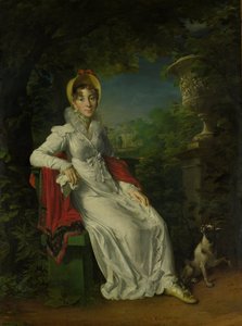 Carolina Ferdinanda Louisa de Sicile (1798-1870). Épouse de Charles Ferdinand, duc de Berry, dans le parc de Bagatelle au Bois de Boulogne (près de Paris)