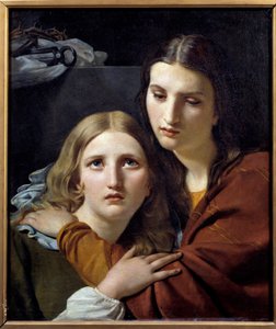 Femmes saintes méditant avec des objets de passion