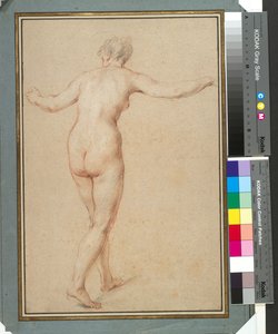 Femme nue debout vue de dos, c.1722 - François Lemoyne