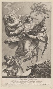Saint Louis IX porté au ciel par deux anges