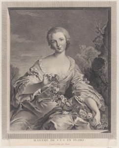 Portrait de Louise Henriette de Bourbon Conti en Flora - François Voyez