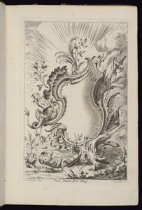 Cartouche avec dragon, Livre de Cartouches à divers usages - François de Cuvilliés the Elder