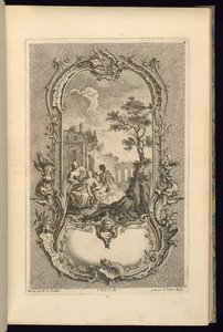 Design pour cartouche avec grands et petits compartiments - François de Cuvilliés the Elder