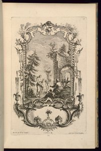 Conception pour cartouche avec grands et petits compartiments - François de Cuvilliés the Elder