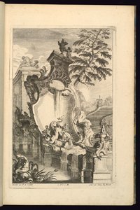 Conception pour une fontaine avec un putto chevauchant un dauphin - François de Cuvilliés the Elder