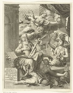Allégorie avec des personnifications féminines de la vérité, des vertus et des vices - François van Bleyswijck
