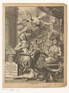 Allégorie avec des personnifications féminines de la vérité et peut-être des vertus et des vices - François van Bleyswijck
