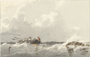 Barque en mer - Frans Arnold Breuhaus de Groot