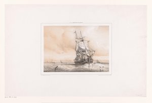 Deux-mâts en mer - Frans Arnold Breuhaus de Groot