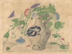 Liseron dans une cruche en terre cuite - Frans Everbag (signed by artist)