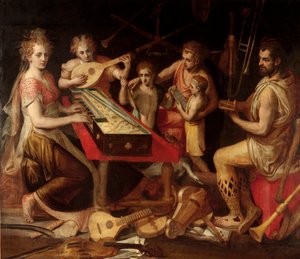Caractères de la musique ancienne entourés d