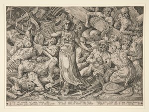 Victoria entourée de prisonniers et de trophées - Frans Floris the Elder