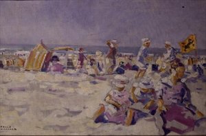 Scène de plage - Frans Gaillard