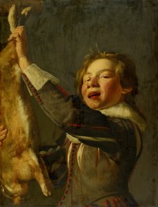 Garçon avec un Lièvre Mort