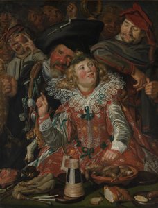 Fêtards de Mardi Gras (La Joyeuse Compagnie) vers 1615