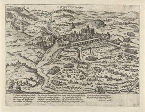 Siège de Saint-Quentin, 1557 S. Quintin belägert Série 2: Événements aux Pays-Bas, 1555-1558 (série) - Frans Hogenberg