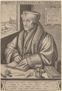 Érasme de Rotterdam - Frans Huys after Hans Holbein the Younger
