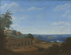Paysage au Brésil avec plantation de sucre - Frans Jansz. Post