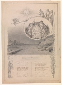 Dessin de Noël pour "Ude og hjemme" - Frans Schwartz