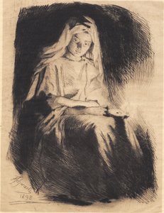 La femme avec la lampe