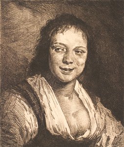 Fille souriante, d