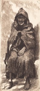 Moine mendiant assis - Frans Schwartz
