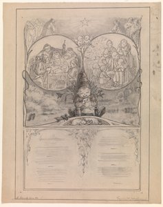 Esquisse pour illustration de "Ude og hjemme" - Frans Schwartz