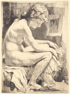 Une femme nue, assise
