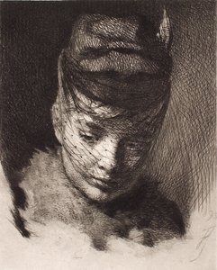 Jeune fille avec bonnet et voile - Frans Schwartz