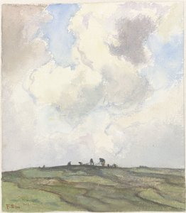 Réparation de filets sur une pelouse derrière les dunes - Frans Alexander Evert Lodewijk Smissaert
