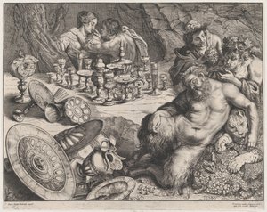 Bacchus et Silène ivre, 1640-60 - Frans van den Wyngaerde