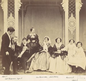 [Portrait de groupe des familles Antoine et Höusermann], 1850s-60s - Franz Antoine