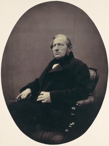 [Homme assis dans un fauteuil], années 1850-60