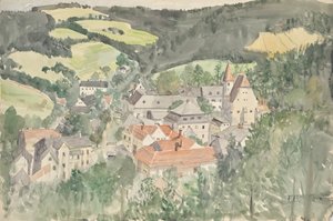 Paysage de village - Franz Barwig d. Ä.