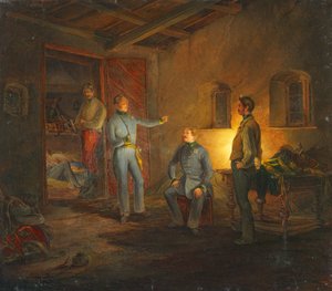La dernière nuit de Kopal avec le colonel Schlechta dans une cabane de paysan italien