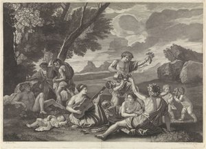 Paysage avec bacchantes