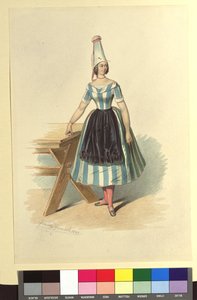 Ida Schuselka-Brüning als französische Bäuerin in "Maria die Tochter des Regiments" - Franz Gerasch