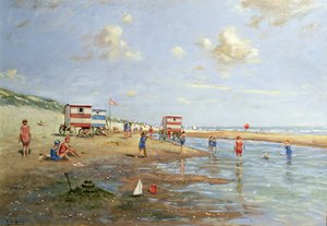 Scène de plage - Franz Helfferich