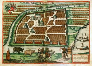 Carte de Moscou (Russie) - Franz Hogenberg