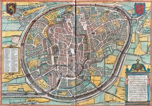 Carte de Bruxelles (Bruxella), Belgique (eau-forte)