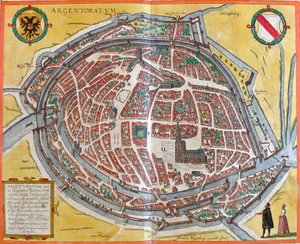 Plan de Strasbourg, France - Franz Hogenberg
