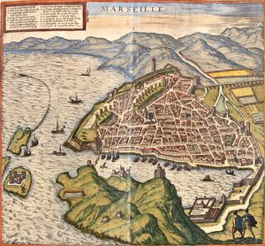 Plan de Marseille, France - Franz Hogenberg