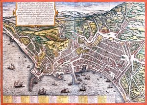 Plan de Naples (Neapolis), Italie - Franz Hogenberg