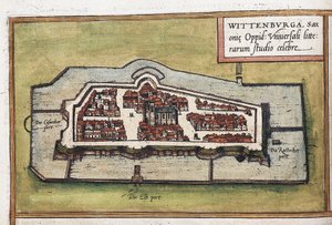 Vue de la ville de Wittenberg en Allemagne, détail - Franz Hogenberg