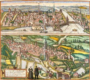 Vues de Constance (Contantia), Allemagne et St. Galli (Suisse) - Franz Hogenberg