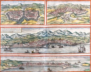 Vues de Parme, Sienne, Palerme et Trapani, Sicile, Italie