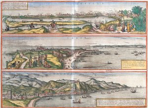 Vues de Séville, Cadix et Malaga, Espagne (eau-forte)