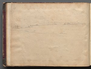 Album avec des vues de Rome et des environs, études de paysage, page 03b : Paysage panoramique romain