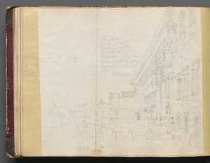 Album avec des vues de Rome et des environs, études de paysage, page 15b : Vue architecturale romaine - Franz Johann Heinrich Nadorp