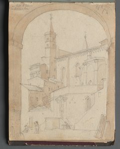 Album avec Vues de Rome et Environs, Études de Paysage, page 18a : Saint-Jean-de-Latran, Rome